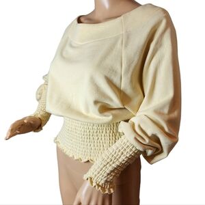NWT Urban Outfitters Out From Under yellow smocked sweatshirt. M